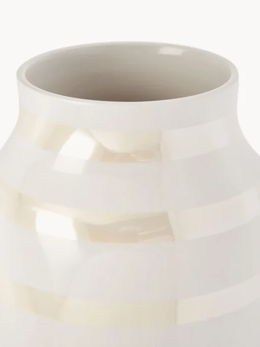 Jarrones|Jarrones>KÄHLER Jarrón artesanal de cerámica Omaggio, Al 20 cm Beige claro, Off White