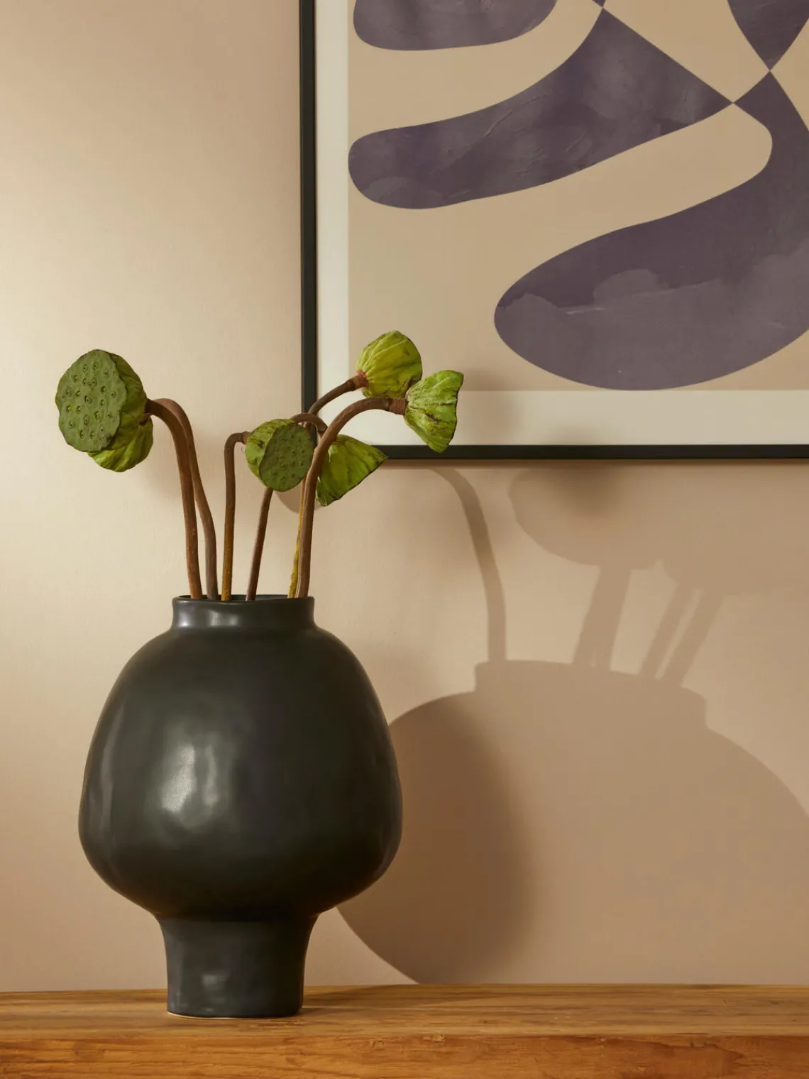 Hot Jarrón artesanal de diseño de gres Saki, 32 cm Jarrones|Jarrones