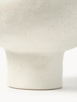Jarrones|Jarrones></noscript>Westwing Collection Jarrón artesanal de diseño de gres Saki, 40 cm Blanco Off White jaspeado