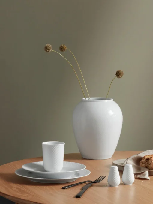 Jarrones|Jarrones>Lyngby Porcelaen Jarrón artesanal de porcelana Rhombe, 25 cm