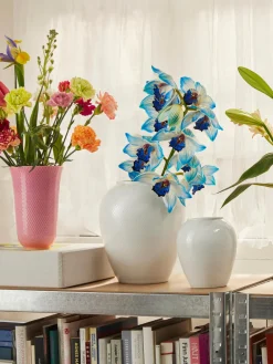 Jarrones|Jarrones></noscript>Lyngby Porcelaen Jarrón artesanal de porcelana Rhombe, 25 cm