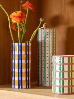 Discount Jarrón artesanal de porcelana Clash, 13 cm Jarrones|Jarrones