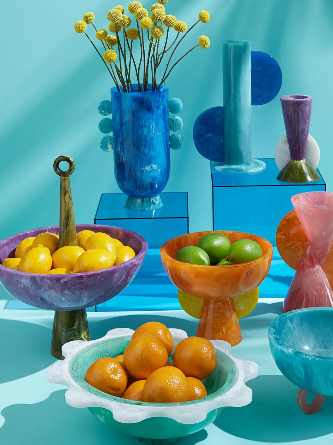 Discount Jarrón artesanal en look mármol Mustique, 27 cm Jarrones|Jarrones