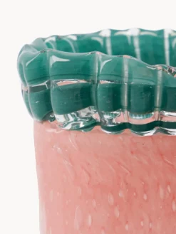 Jarrones|Jarrones></noscript>House Doctor Jarrón artesanal Kupla, 19 cm Rosa, azul petróleo