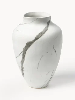 Jarrones|Jarrones>Westwing Collection Jarrón artesanal Latona, Al 30 cm Mármol blanco grisaceo