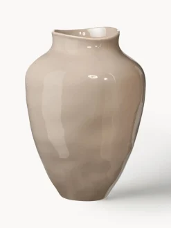 Jarrones|Jarrones>Westwing Collection Jarrón artesanal Latona, Al 41 cm Beige brillante