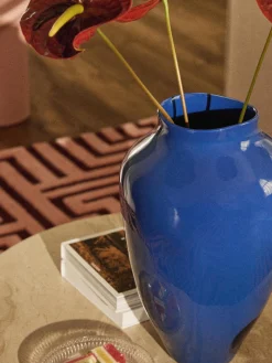 Jarrones|Jarrones></noscript>Westwing Collection Jarrón artesanal Latona, 41 cm Azul real brillante