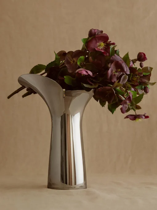 Jarrones|Jarrones>GEORG JENSEN Jarrón de acero inoxidable Bloom Botanica, 33 cm