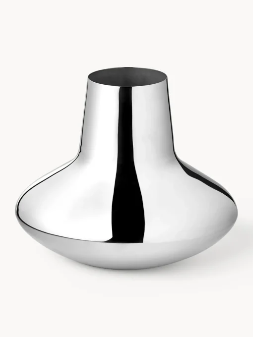 Jarrones|Jarrones>GEORG JENSEN Jarrón de acero inoxidable Henning Koppel, 19 cm