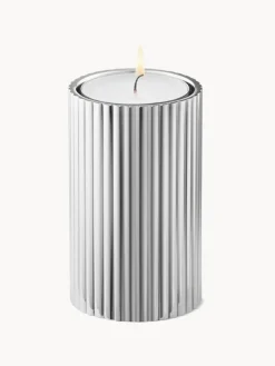 Portavelas|Jarrones></noscript>GEORG JENSEN Jarrón de acero inoxidable Henning Koppel, 8 cm