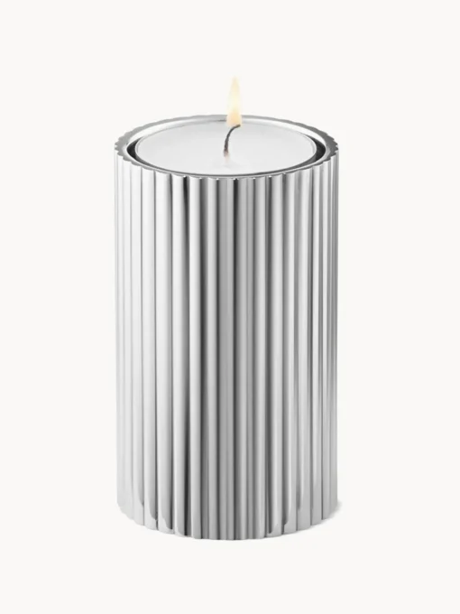 Portavelas|Jarrones>GEORG JENSEN Jarrón de acero inoxidable Henning Koppel, 8 cm
