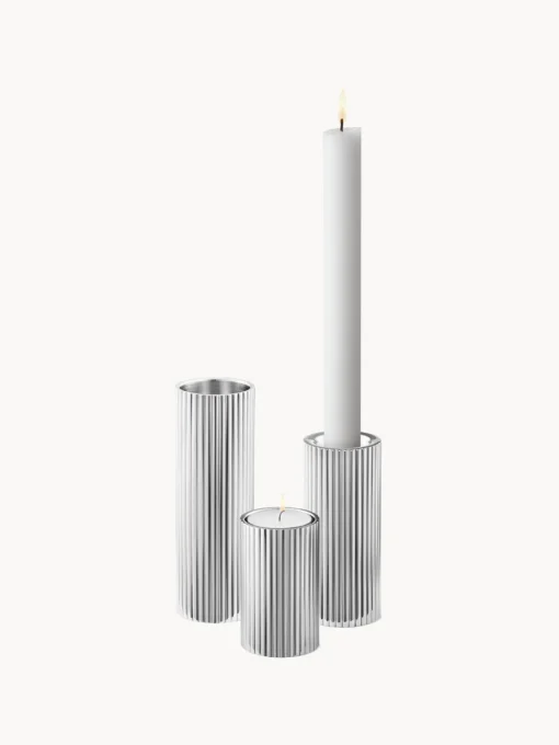 Portavelas|Jarrones>GEORG JENSEN Jarrón de acero inoxidable Henning Koppel, 8 cm