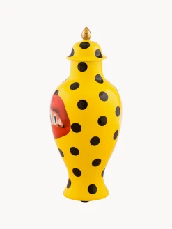 Online Jarrón de porcelana con tapa Toiletpaper, 47 cm Jarrones|Jarrones