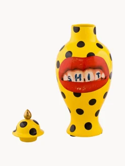 Online Jarrón de porcelana con tapa Toiletpaper, 47 cm Jarrones|Jarrones