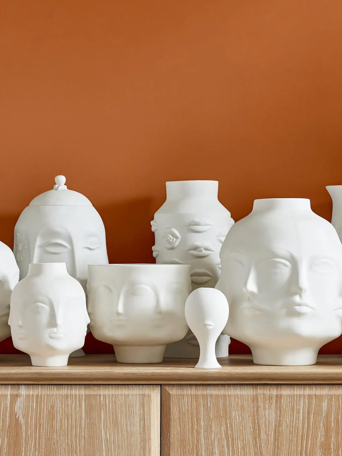 Jarrones|Jarrones>Jonathan Adler Jarrón de porcelana Dora Maar, 21 cm