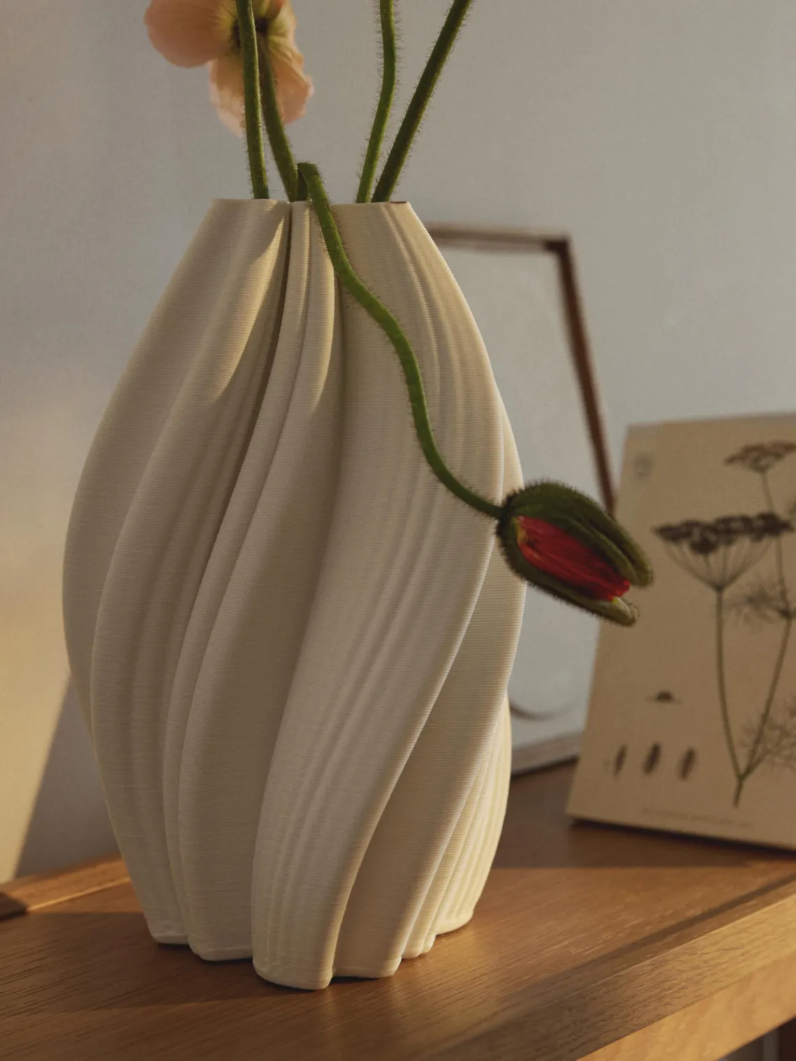 Jarrones|Jarrones>Westwing Collection Jarrón de porcelana en 3D Melody, 29 cm