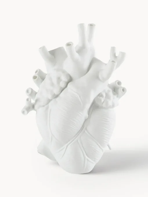 Jarrones|Jarrones>SELETTI Jarrón de porcelana Love, Al 25 cm Blanco mate