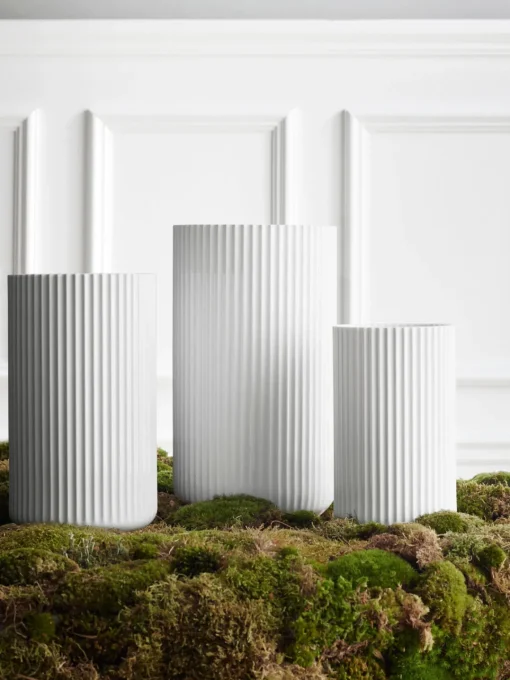 Jarrones|Jarrones>Lyngby Porcelaen Jarrón de porcelana Lyngby, 21 cm Blanco