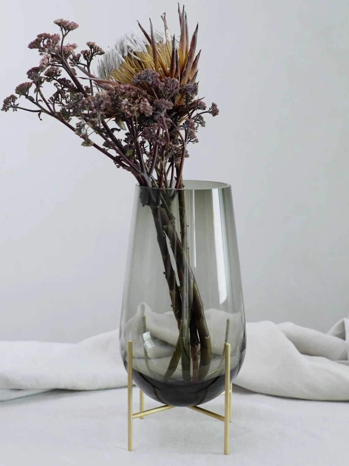 Jarrones|Jarrones>Audo Copenhagen Jarrón de suelo soplado Échasse, 28 cm