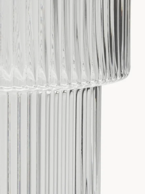New Jarrón de vidrio acanalado Lija, 30 cm Jarrones|Jarrones