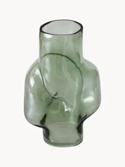 Jarrones|Jarrones></noscript>HKLIVING Jarrón de vidrio artesanal Gleam, 32 cm Verde salvia transparente