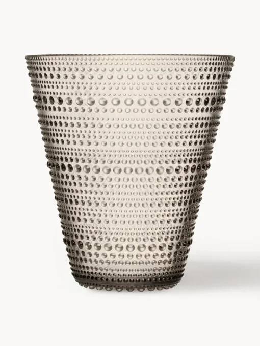 Jarrones|Jarrones>iittala Jarrón de vidrio Kastehelmi, Al 15 cm Beige transparente