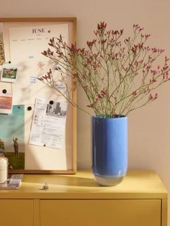 Jarrones|Jarrones></noscript>Westwing Collection Jarrón de vidrio Rosabella, 28 cm Azul