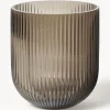 Clearance Jarrón de vidrio Simple Stripe, 18 cm Jarrones|Jarrones