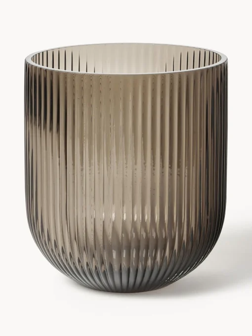 Clearance Jarrón de vidrio Simple Stripe, 18 cm Jarrones|Jarrones