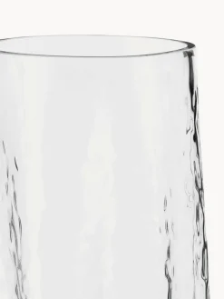 Hot Jarrón de vidrio soplado artesanalmente con relieves Gry, 30 cm Jarrones|Jarrones