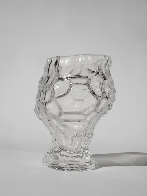 Jarrones|Jarrones>Hein Studio Jarrón de vidrio soplado Canyon, 18 cm Transparente