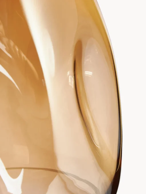 Jarrones|Jarrones>Westwing Collection Jarrón de vidrio soplado Lustre, 17 cm Ocre