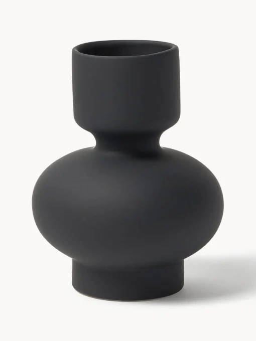 Jarrones|Jarrones>Westwing Collection Jarrón Elta, 16 cm Negro
