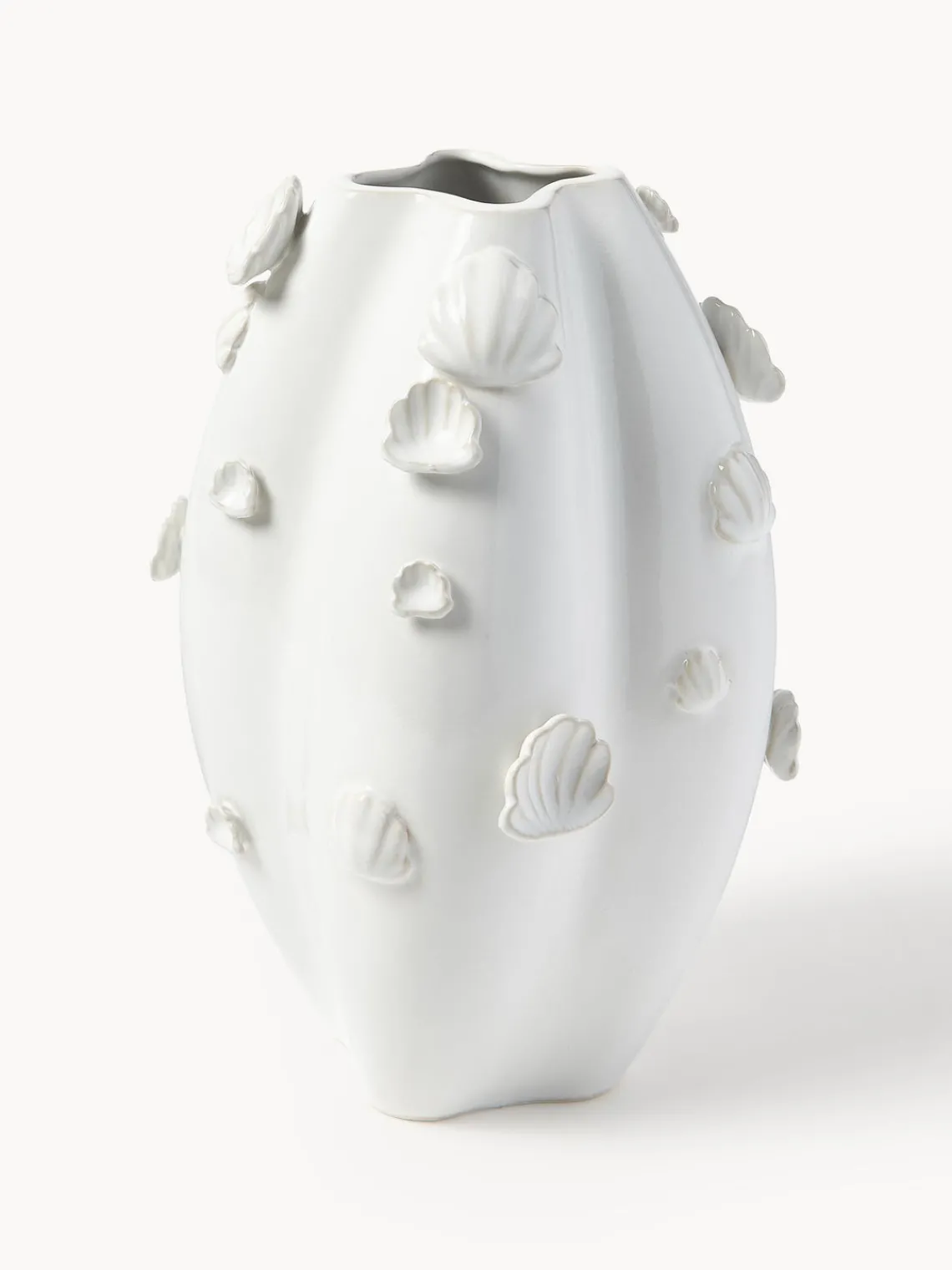 Hot Jarrón esmaltado con decoración de conchas Mar, 31 cm Jarrones|Jarrones