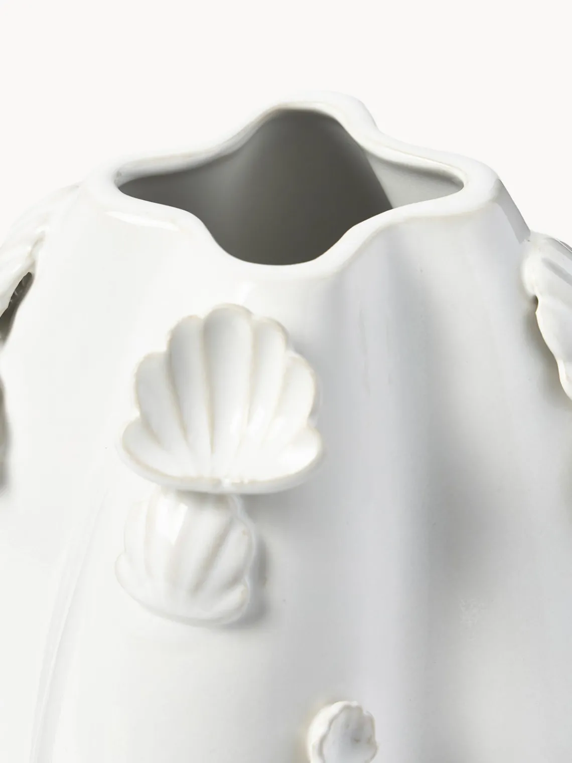 Hot Jarrón esmaltado con decoración de conchas Mar, 31 cm Jarrones|Jarrones