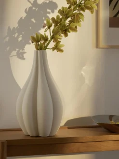 Jarrones|Jarrones></noscript>Westwing Collection Jarrón grande de porcelana en 3D Melody, 40 cm