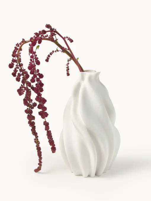 Jarrones|Jarrones>Westwing Collection Jarrón grande de porcelana impresa en 3D Melody, 40 cm