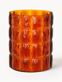 Jarrones|Jarrones>Kartell Jarrón grande Matelasse, 30 cm Naranja transparente