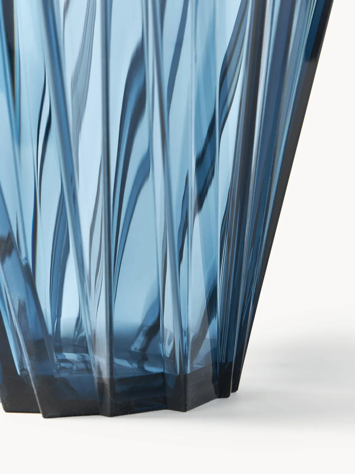 Jarrones|Jarrones>Kartell Jarrón grande Shanghai, Al 44 cm Azul transparente