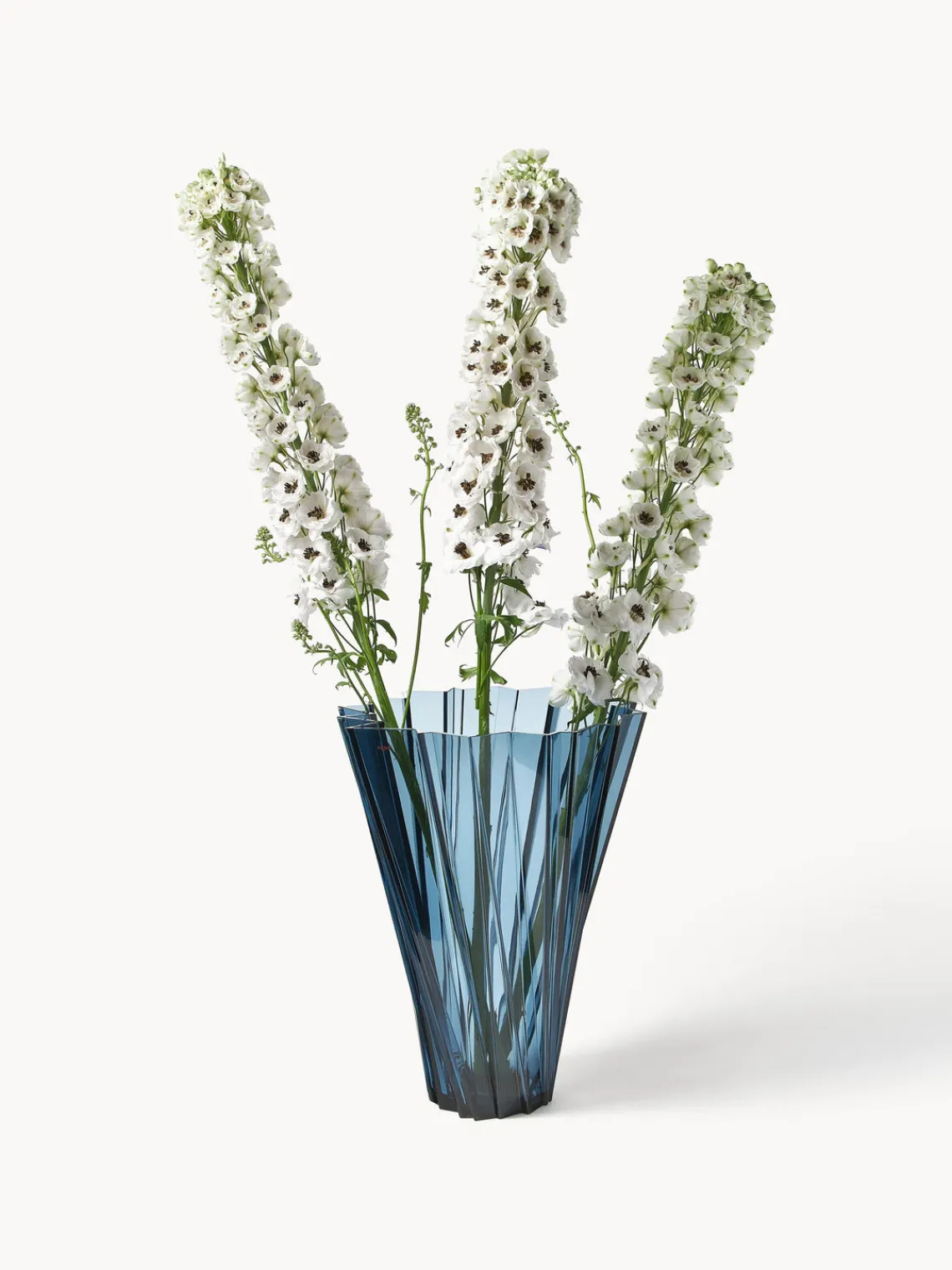 Jarrones|Jarrones>Kartell Jarrón grande Shanghai, Al 44 cm Azul transparente