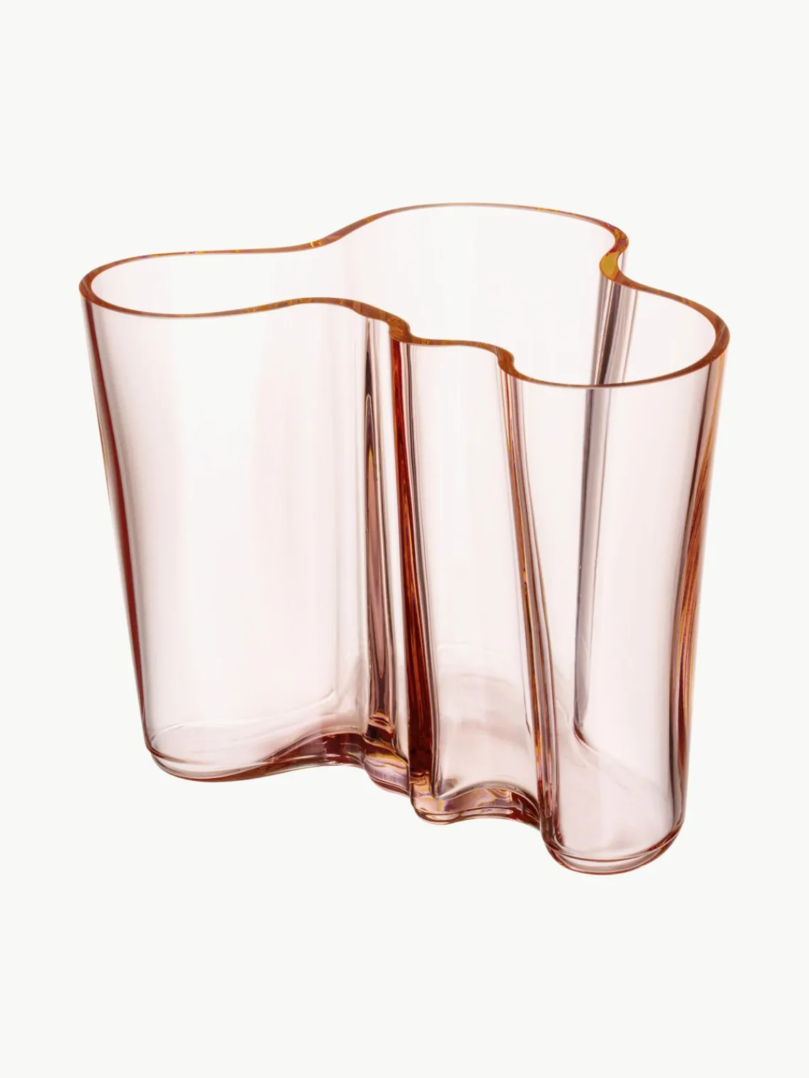 Jarrones|Jarrones>iittala Jarrón soplado Alvar Aalto, 16 cm Melecotón transparente