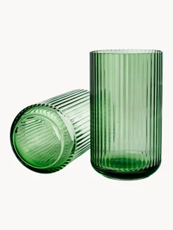 Jarrones|Jarrones></noscript>Lyngby Porcelaen Jarrón soplado artesanalmente Lyngby, 25 cm Verde