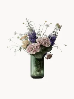 Jarrones|Jarrones></noscript>Lyngby Porcelaen Jarrón soplado artesanalmente Lyngby, 25 cm Verde