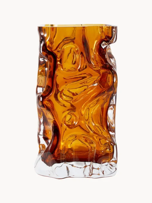 Jarrones|Jarrones>POLSPOTTEN Jarrón soplado Ice, 25 cm Naranja