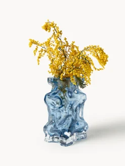 Jarrones|Jarrones></noscript>POLSPOTTEN Jarrón soplado Ice, 25 cm Azul claro