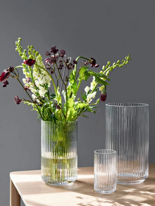 Jarrones|Jarrones>Lyngby Porcelaen Jarrón soplado Lyngby, 25 cm Transparente