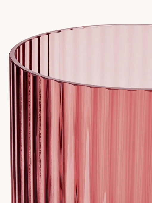 Jarrones|Jarrones>Lyngby Porcelaen Jarrón soplado Lyngby, 25 cm Rojo coral transparente