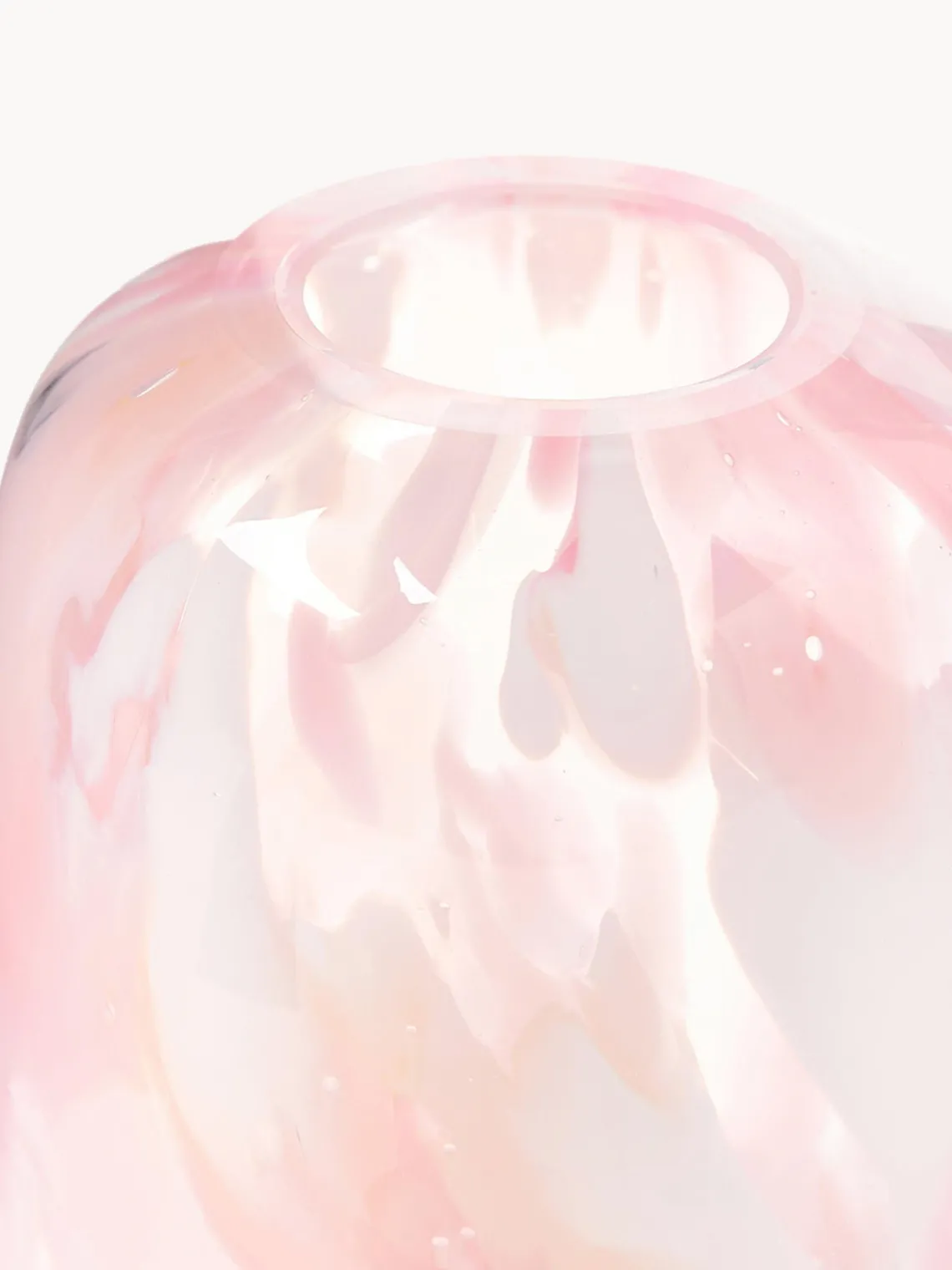 Jarrones|Jarrones>ANNA VON LIPA Jarrón soplado Meadows, 14 cm Tonos rojos y rosas