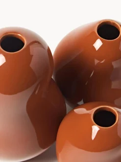 Jarrones|Jarrones></noscript>Westwing Collection Jarrones de gres Madhuri, 3 uds. Naranja