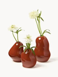 Jarrones|Jarrones></noscript>Westwing Collection Jarrones de gres Madhuri, 3 uds. Naranja